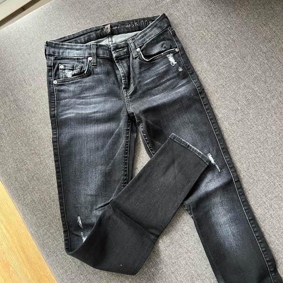 7 for all man kind distressed jeans “The Skinny” - Picture 2 of 5